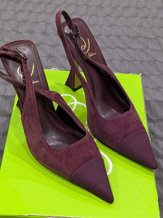 Sam Edelman Shoes - Sam Edelman Burgundy Pointed-Toe Slingback Heels